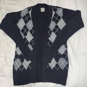 vintage roots argyle cardigan